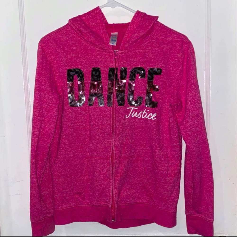 Justice Dance zip up hoodie